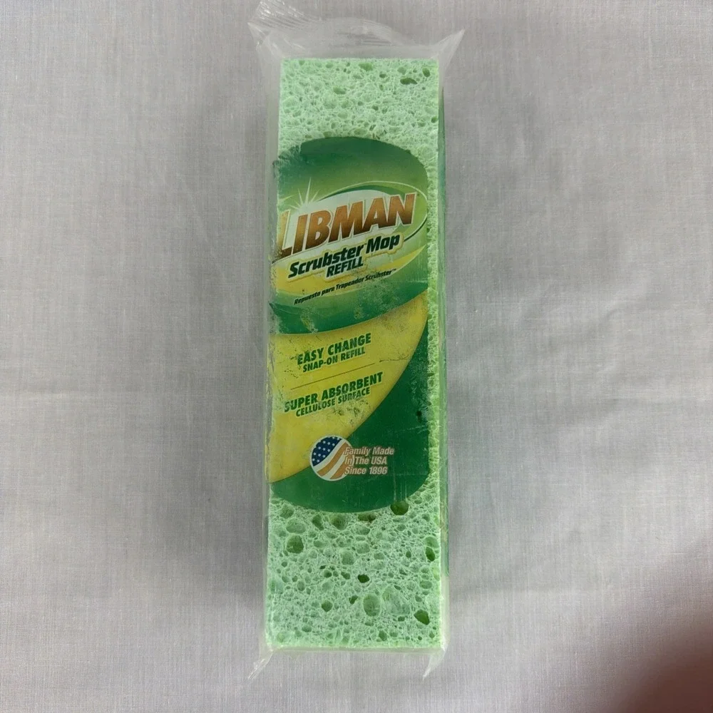 Libman Scrubster Mop Refill Easy Change Snap On Replacement Head 03105 Green New